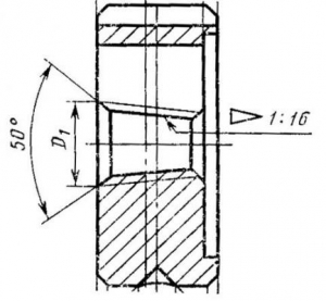 Плашка Коническая дюймовая   К  1 1/4"(NPT), 11 1/2 ниток/дюйм, dнар.75мм