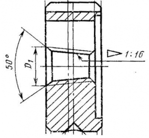 Плашка Трубная коническая   R    3/8", 19 ниток/дюйм, dнар.45мм Р6АМ5 "TLX"