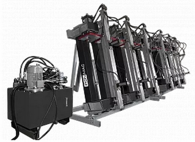 BLOX-400-4  Пресс для склейки бруса IRONMAC PRESS  Предназначен для высококачественного склеивания строительного и оконного бруса, стропильных конструкций, ламелей, балок гидравлические фронтальные прижимыгидравлический подъем и опускание фронталь...